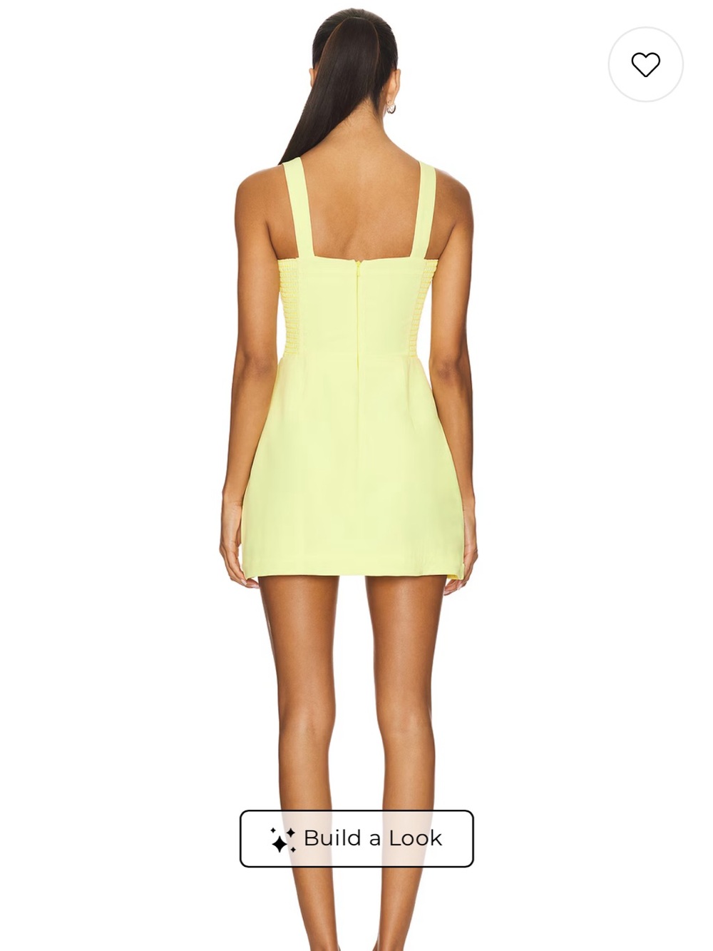 Amanda Uprichard Lemon Square-Neck Mini Dress - Picture 3 of 4